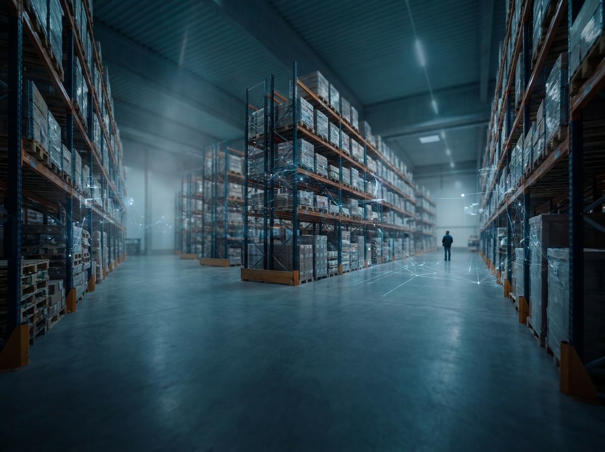 Magazzino intelligente MagaGest - scaffalature con network digitale connesso al gestionale di magazzino